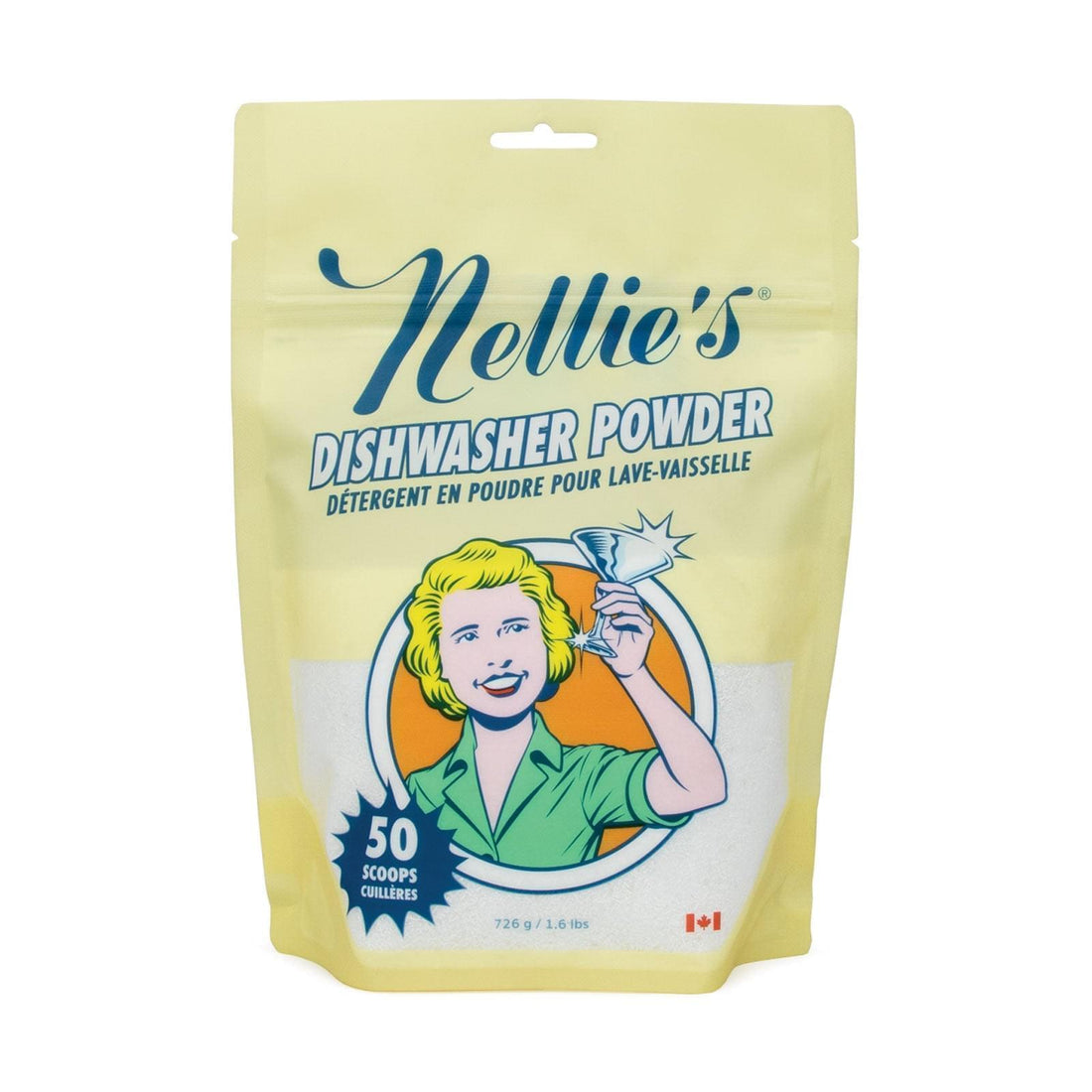 Eco-friendly Dishwasher detergent 50 loads in a resealable pouch