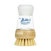 Nellie's Kitchen Brush with wooden handle and white top on a white background