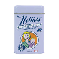 Nellie's Baby Laundry Soda 80 Loads in a reusable and refillable tin