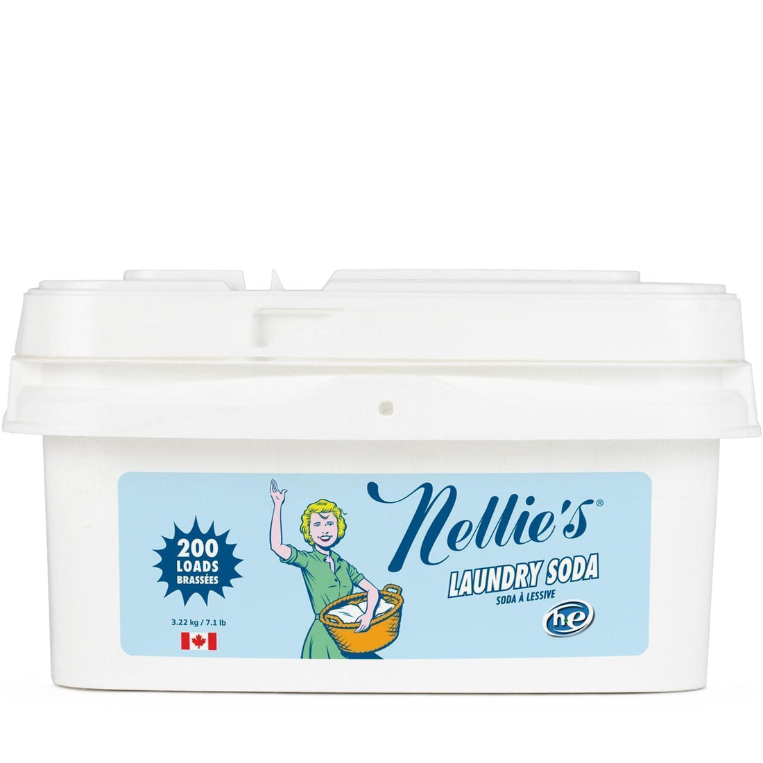 Eco-friendly laundry detergent 200 loads in a resealable bulk bucket