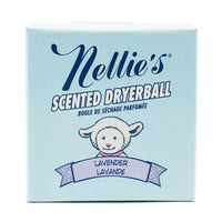 Nellie's Lavender Scented Dryerball packaging on a white background
