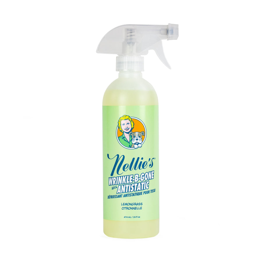 Wrinkle remover spray with antistatic 474 ml plastic bottle with a lemongrass scent
